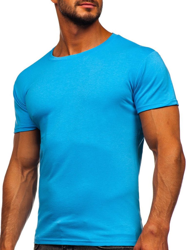 błękitna męska koszulka